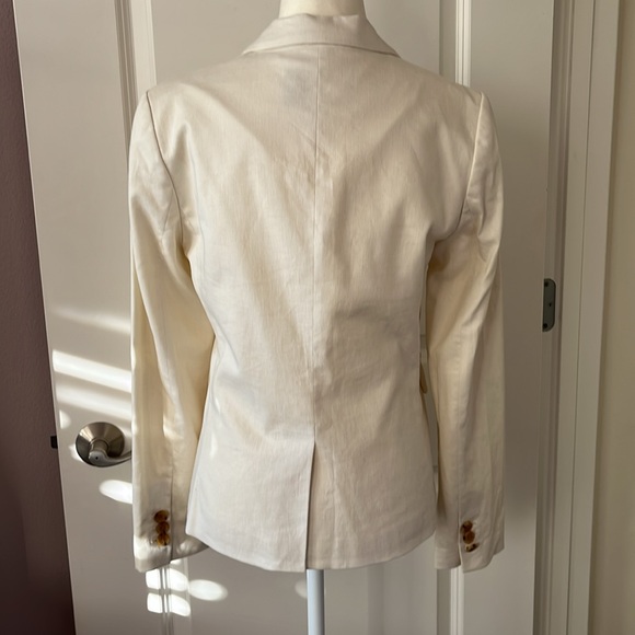 Banana Republic Ivory Linen Double Breasted Blazer - Picture 5 of 16